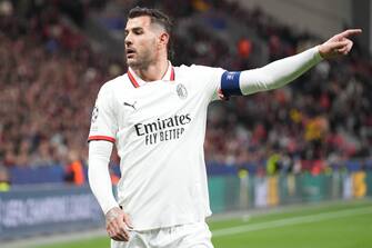 19 Théo Hernandez of AC Milan during the UEFA Champions League, League phase, Matchday 2 football match between Bayer Leverkusen and AC Milan on 1 October 2024 at BayArena in Leverkusen, Germany - Photo Laurent Lairys / ABACAPRESS.COM