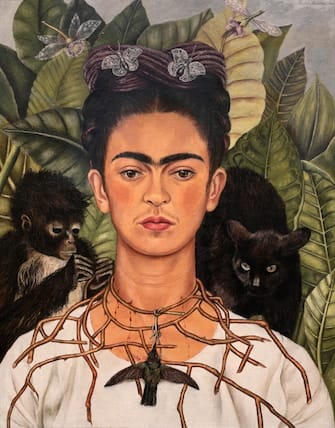 Frida Kahlo, Self-portrait with Hummingbird and Thorn Necklace