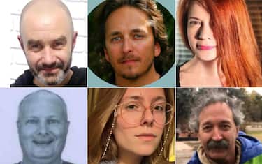 Giornalisti morti nella guerra ucraina da sinistra 
Viktor Dudar, Brent Reanud, Oksana Baulina
Yevhen Sakun,Alexandra Kuvshinova,Pierre Zakrzewski