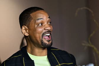 US actor Will Smith (R) attends the MLS football match between Real Salt Lake and Inter Miami CF at Chase Stadium in Fort Lauderdale, Florida, February 21, 2024. (Photo by CHANDAN KHANNA / AFP) (Photo by CHANDAN KHANNA/AFP via Getty Images)
