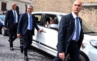 Pope Francis arrives at the Vatican after being discharged today from the Gemelli hospital, Rome, Italy, 1 April 2023. ANSA/RICCARDO ANTIMIANI