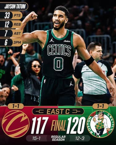 BOSTON CELTICS-CLEVELAND CAVALIERS 120-117