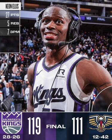  NEW ORLEANS PELICANS-SACRAMENTO KINGS 111-118