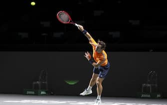 epa10986477 Netherlands player Wesley Koolhof during a training session, in Malaga, Spain, 20 November 2023. The 2023 Davis Cup Final 8 will be played in Malaga from 21 to 26 November.  EPA/Daniel PÃ©rez