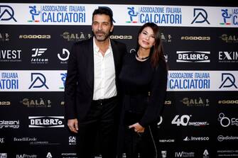 Gianluigi Buffon and Ilaria D'Amico in occasion of the 2023 edition of the event "Gran Gala Football AIC" organized by the Italian Footballers Association, in Milan, Italy, 04 December 2023. ANSA/MOURAD BALTI TOUATI


