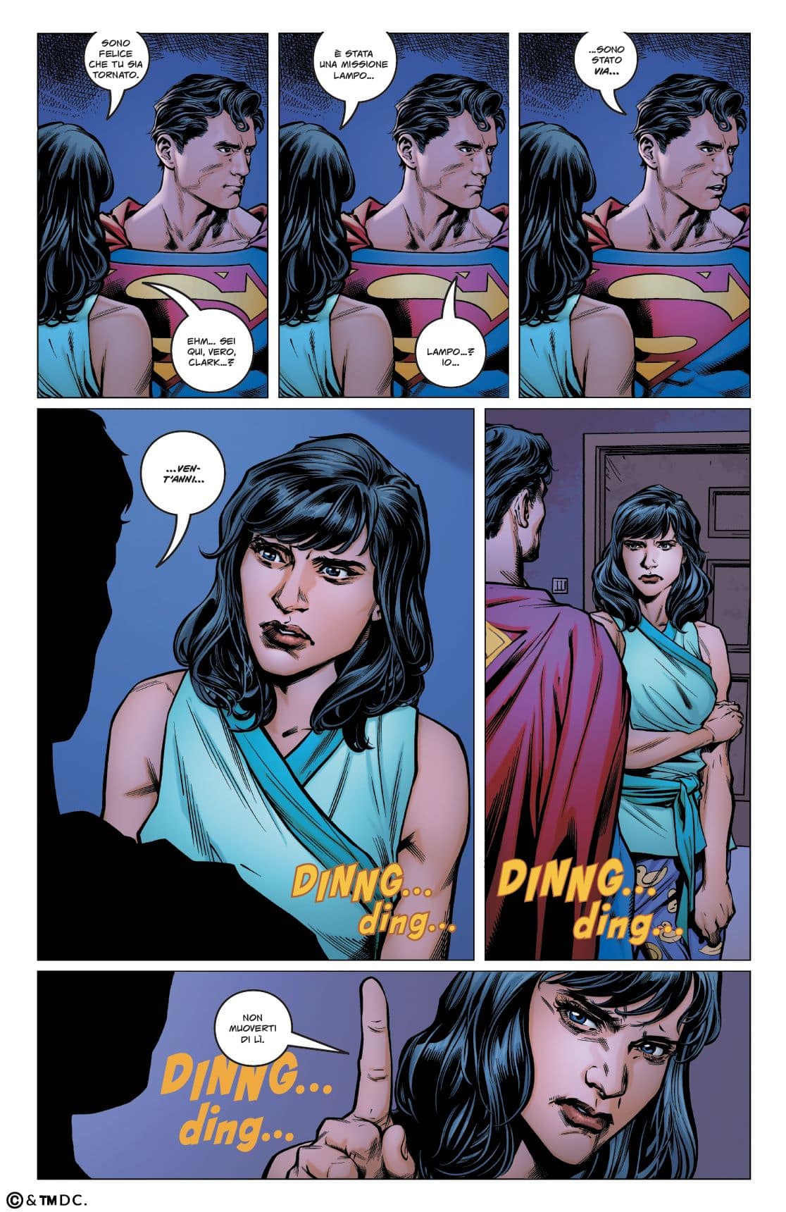 Lois Lane e Clark Kent discutono in una tavola estratta da Superman Lost di Christopher Priest e Carlo Pagulayan