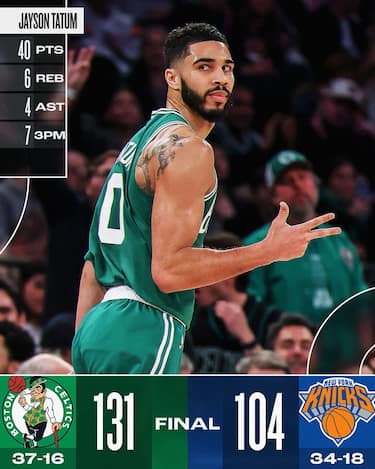 NEW YORK KNICKS-BOSTON CELTICS 104-131