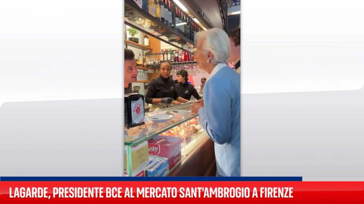 Lagarde, presidente Bce al mercato Sant Lagarde, presidente Bce al mercato Sant