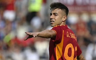 RomaÕs Stephan El Shaarawy (R) reacts during the Serie A soccer match between AS Roma and AC Monza at the Olimpico stadium in Rome, Italy, 22 October 2023. ANSA/RICCARDO ANTIMIANI