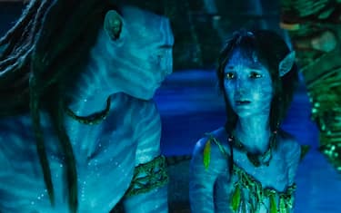 USA. A scene from (C)Walt Disney Studios new film : Avatar: The Way of Water (2022) . 
Plot: Jake Sully lives with his newfound family formed on the planet of Pandora. Once a familiar threat returns to finish what was previously started, Jake must work with Neytiri and the army of the Na'vi race to protect their planet. ( starring : Zoe Saldana, Sam Worthington, Chloe Coleman, and Jamie Flatters, Jack Champion, Michelle Yeoh, Kate Winslet and Cliff Curtis and more ) 
 Ref: LMK110-J8590-231122
Supplied by LMKMEDIA. Editorial Only.
Landmark Media is not the copyright owner of these Film or TV stills but provides a service only for recognised Media outlets. pictures@lmkmedia.com