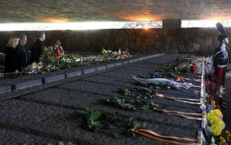 Le Fosse Ardeatine a Roma nel giorno della commemorazione dellÕeccidio, 24 marzo 2023. ANSA/CLAUDIO PERI 