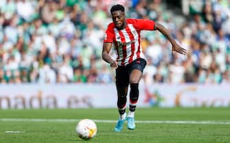 Inaki Williams of Athletic Club  during the La Liga match between Real Betis and Athletic Club played at Benito Villamarin Stadium on March, 2022 in Sevilla, Spain. (Photo by Antonio Pozo / PRESSINPHOTO)