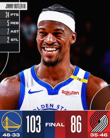 PORTLAND TRAIL BLAZERS-GOLDEN STATE WARRIORS 86-103