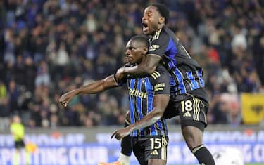 Idrissa Touré of Pisa SC celebrates after scoring his team's goal during the Italian Serie A football match between Pisa S.C. and U.S. Cremonese ,on November 7 ,2025 at the  Arena Garibaldi-Romeo Anconetani Stadium in Pisa. (Photo by Andrea Martini/NurPhoto)