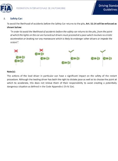 IL DOCUMENTO FIA AGGIUNGE CHE...