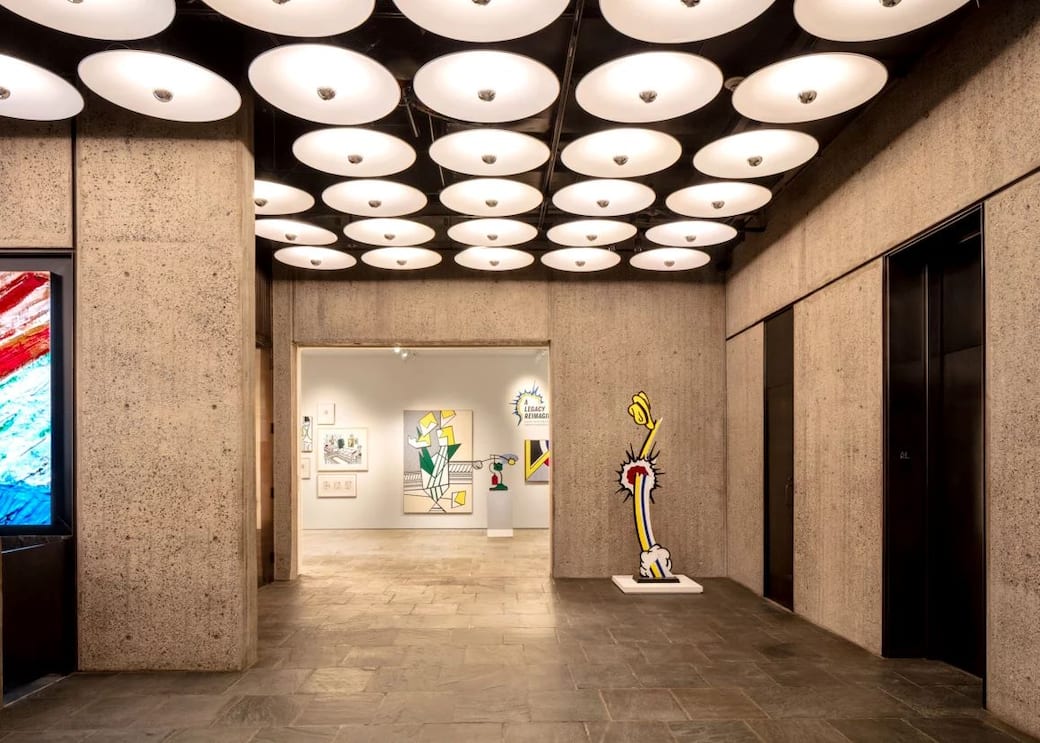  Sotheby’s Breuer lobby gallery, featuring works from the Collection of Dorothy and Roy Lichtenstein. Photography by Stefan Ruiz Courtesy of Sotheby’s
