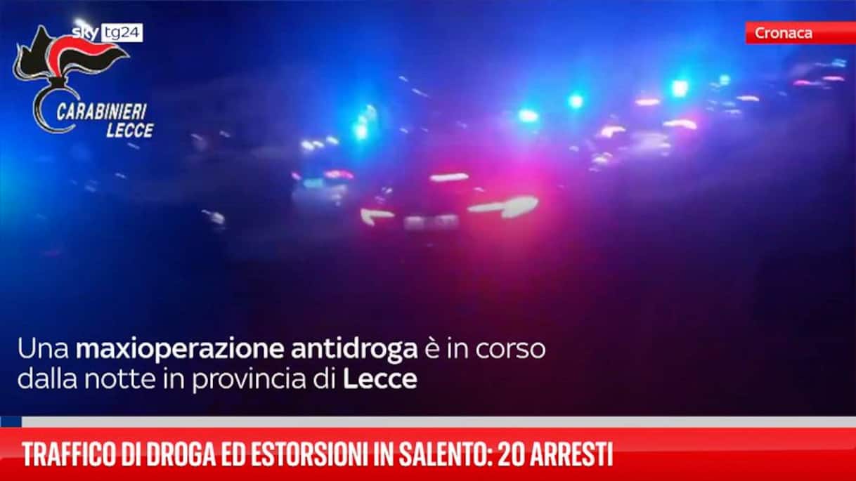 traffico di droga ed estorsioni in salento 20 arresti