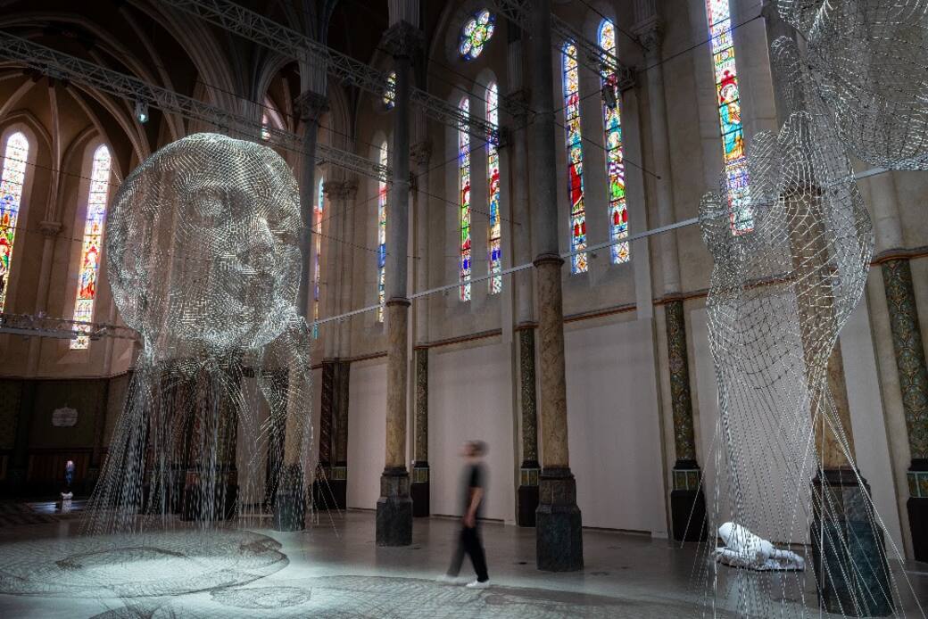 Mirage exhibitions by Jaume Plensa at Carré Sainte-Anne, Montpellier. Photo © Jules Hidrot