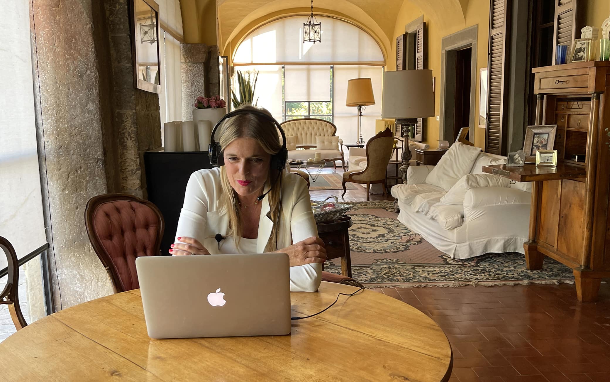 Francesca Valla durante una delle sue dirette social