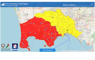 La mappa della Protezione civile