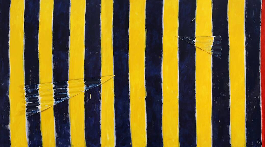 Pittura Estrema, 1998, smalto su tela, lamiera (Courtesy Galleria Marchetti, Roma). Foto di Daniele Ragazzi