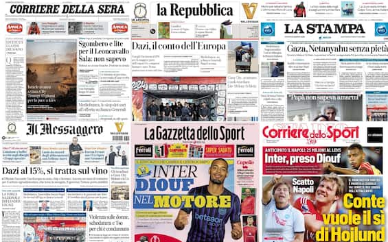 le prime pagine dei quotidiani di oggi 22 agosto la rassegna stampa