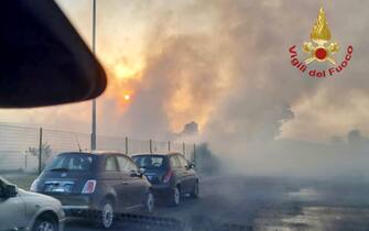 Incendio a Campomarino Lido
