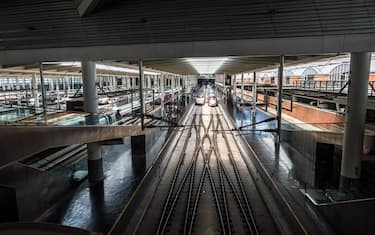 General view of the Atocha station during summer in Madrid. CIRCA 2018