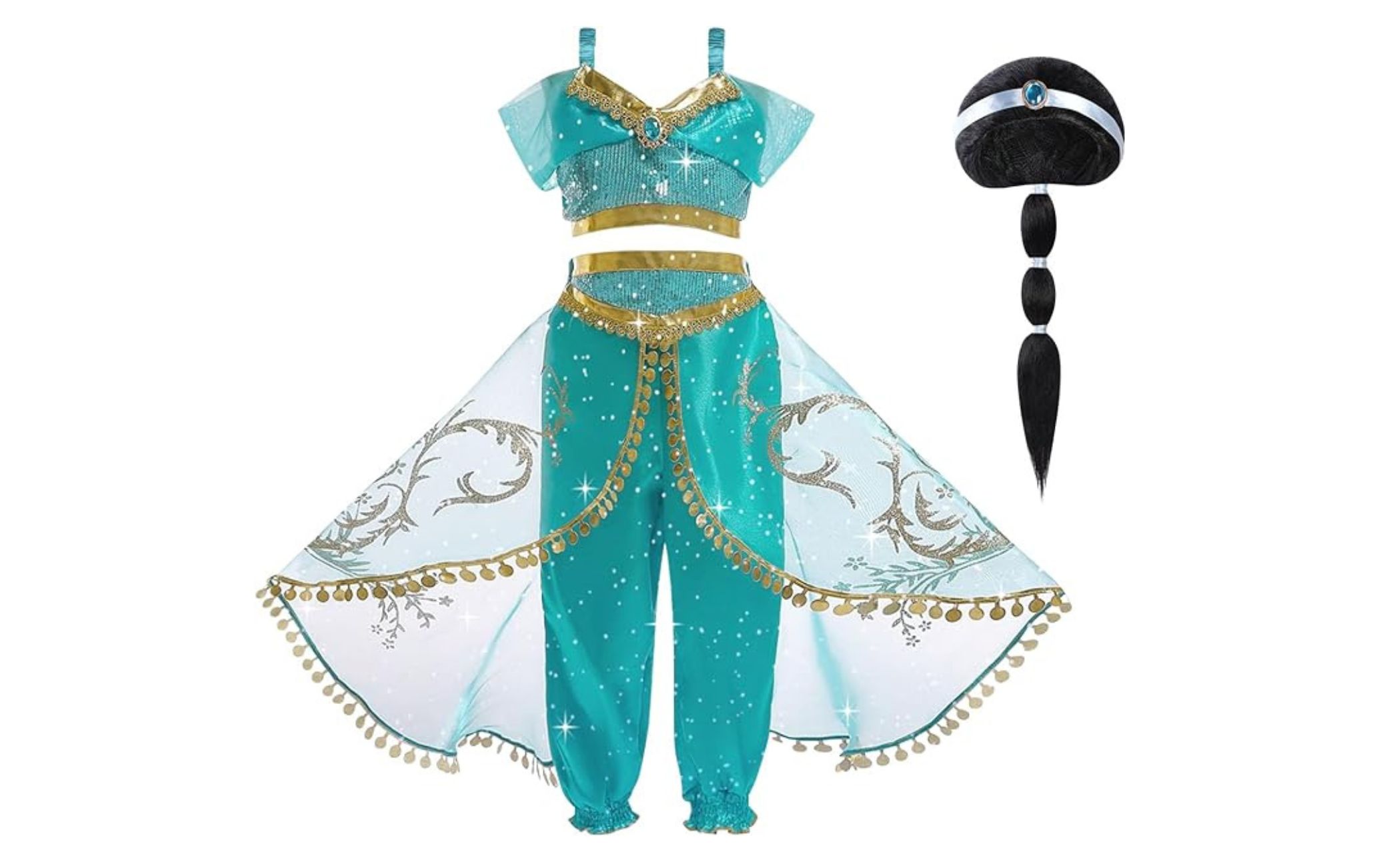 Costume Regina Ametista Per Bambina Fun Shack - Vestito Con Tiara - Taglie 1-2 E 3-4 Anni - 4