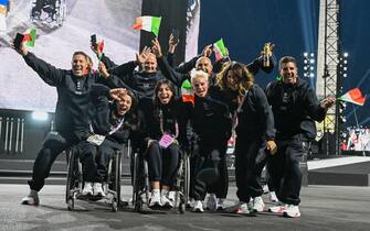 Paralimpiadi Parigi Un momento dalle cerimonia di apertura delle Paralimpiadi Parigi 2024, ANSA/foto CIP/Bizzi + UFFICIO STAMPA, PRESS OFFICE, HANDOUT PHOTO, NO SALES, EDITORIAL USE ONLY + NPK