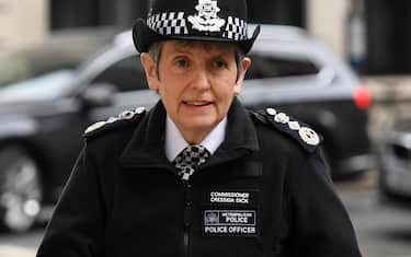epa09744905 Met Police Chief Cressida Dick outside the BBC in London, Britain, 10 February 2022. Met Police Chief Cressida Dick has stepped down from her post following allegations of misogyny, bullying, discrimination and sexual harassment from her staff.  EPA/ANDY RAIN