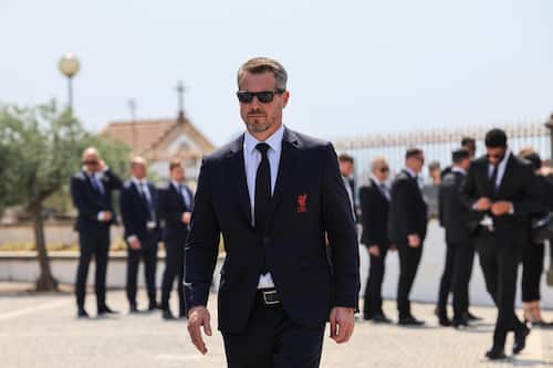 epa12217550 Liverpool CEO Billy Hogan attends the funeral of late Portugal's player Diogo Jota and his brother Andre Silva, in Gondomar, Portugal, 05 July 2025. Jota and his brother died in a car accident in Spain on 03 July 2025.  EPA/MANUEL FERNANDO ARAUJO