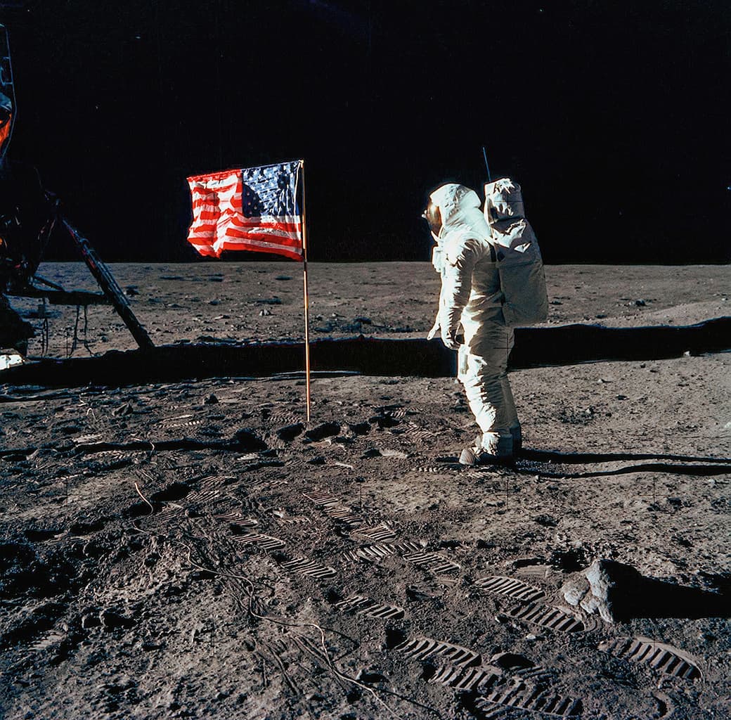 NASA, Moon Landing (1969). Courtesy NASA