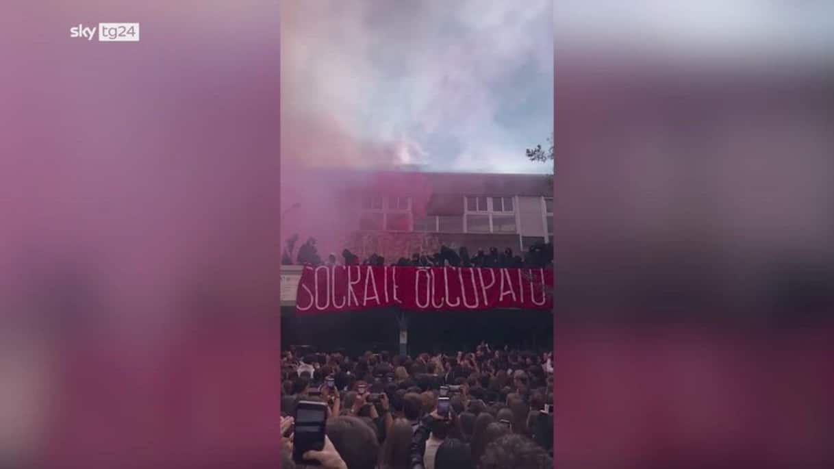 roma occupato liceo socrate per protesta guerra palestina