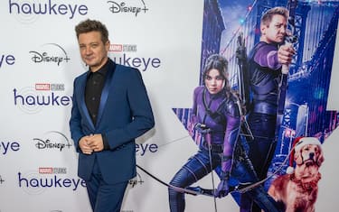 Jeremy Renner attends the special fan screening of Marvel Studios's "Hawkeye" at AMC Lincoln Square in New York, New York, on Nov. 22, 2021. (Photo by Gabriele Holtermann/Sipa USA)