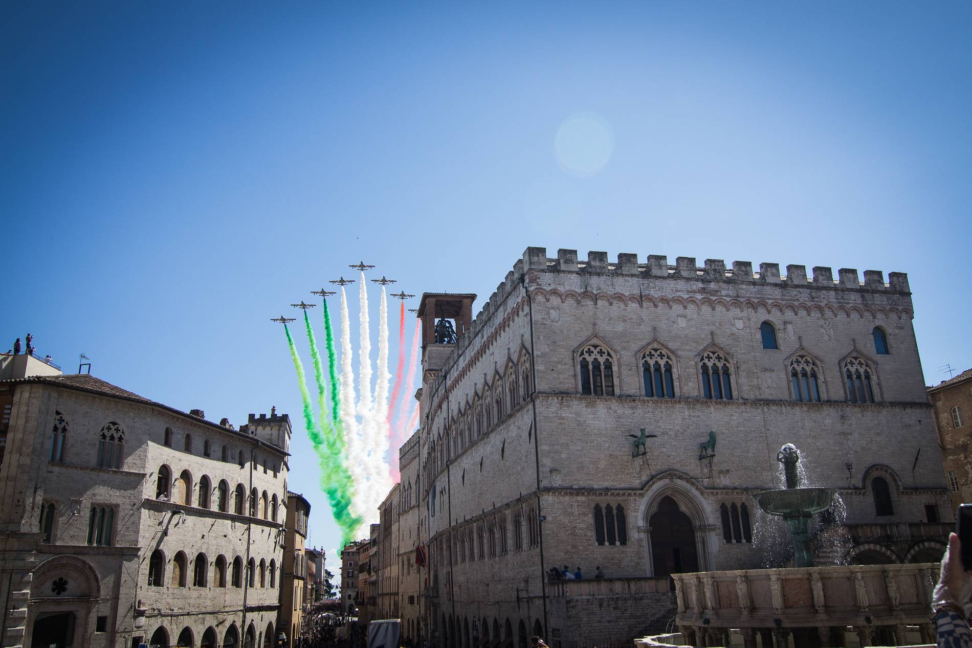 Frecce Tricolori su Perugia