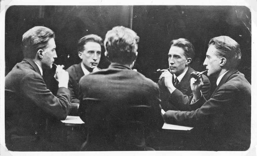 Multiple Portrait of Marcel Duchamp. Broadway Photo Shop, New York, 1917. Gelatin silver print, 3 7/16 × 5 1/2 in. (8.7 × 14 cm). Private Collection, France. © 2026 Artists Rights Society (ARS), New York/ADAGP, Paris/Estate of Marcel Duchamp