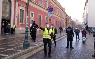 Statale, Festa del Perdono, Set del FILM che racconta l'omicidio GUCCI con Lady Gaga
