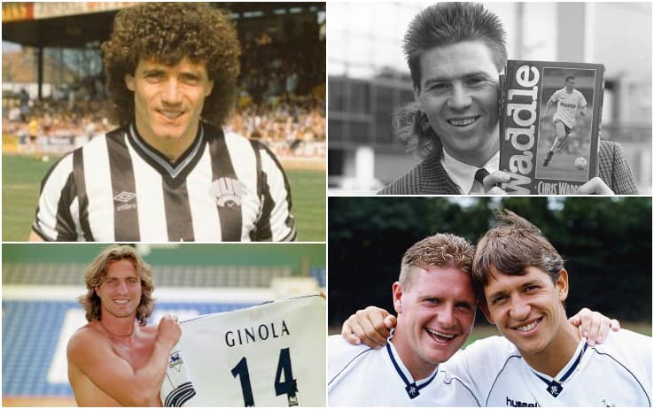 Da sinistra in alto: Keegan, Waddle, Gascoigne, LIneker e Ginola