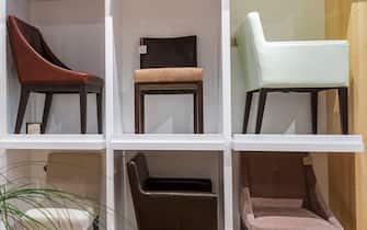 Miami Florida,Shops at Midtown Miami,West Elm Furniture Store,chairs,display sale,FL100405048