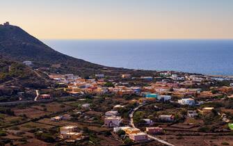 Top view of Linosa, Pelagie islands in Sicily. italy