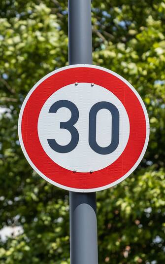 German traffic sign: Speedlimit 30
