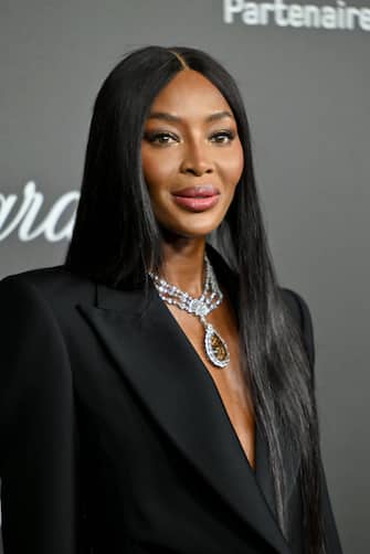 CANNES, FRANCE - MAY 23: Naomi Campbell attends the "Chopard Art Dinner" during the 76th annual Cannes film festival at La Mome Plage on May 23, 2023 in Cannes, France. (Photo by Lionel Hahn/Getty Images)