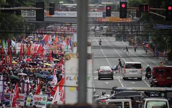 La manifestazione del Primo maggio a Manila, la capitale delle Filippine