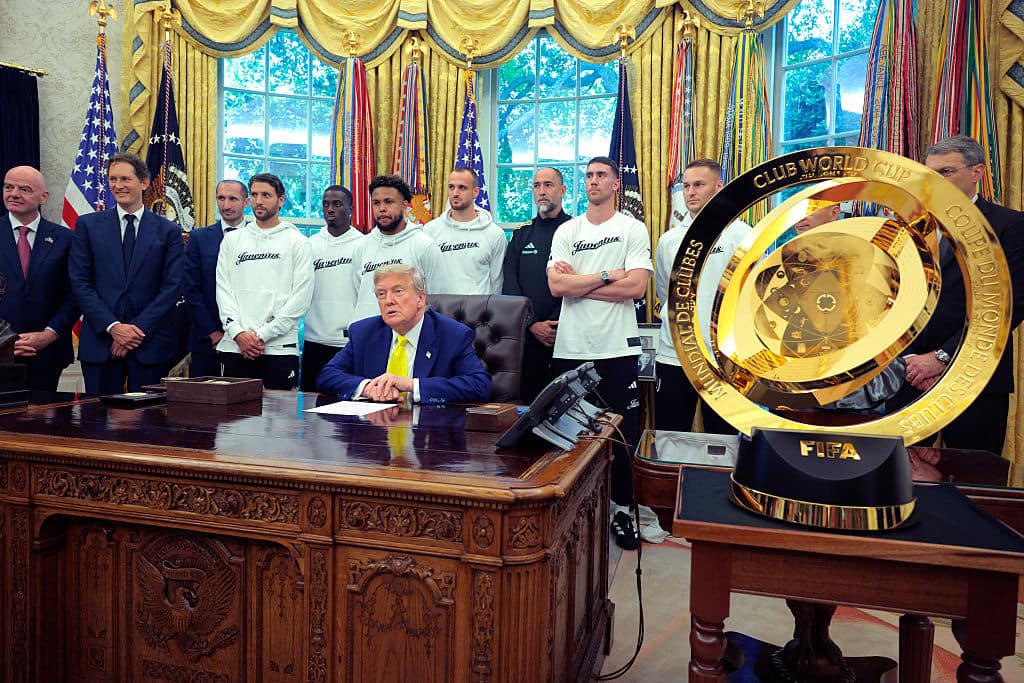 La Juventus nello Studio Ovale con Donald Trump