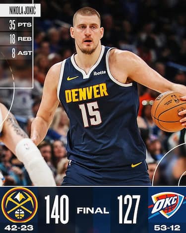 OKLAHOMA CITY THUNDER-DENVER NUGGETS 127-140
