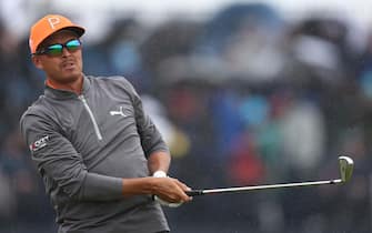 epa10764332 Rickie Fowler of the USA in action during round 4 of the British Open Golf Championship in Hoylake, Britain, 23 July 2023.  EPA/ADAM VAUGHAN