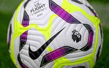 KIRKBY, ENGLAND - JULY 07: (THE SUN OUT, THE SUN ON SUNDAY OUT) Premier league 2024 2025 match ball during a training session at AXA Training Centre on July 07, 2024 in Kirkby, England. (Photo by Andrew Powell/Liverpool FC via Getty Images)