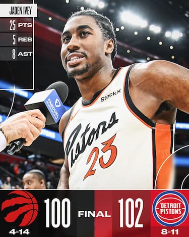 DETROIT PISTONS-TORONTO RAPTORS 102-100