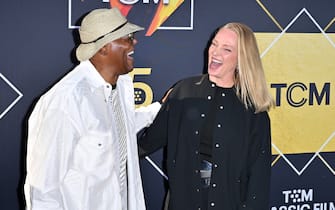 US actor Samuel L. Jackson (L) and  US actress Uma Thurman attend the 30th anniversary presentation of "Pulp Fiction" during the TCM Classic Film Festival at TCL Chinese Theater in Hollywood, California, April 18, 2024. (Photo by Robyn BECK / AFP)
